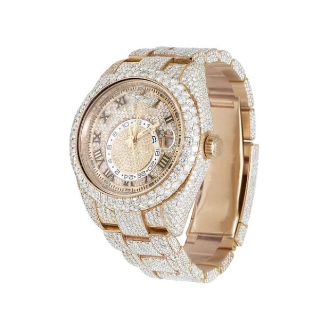 Custom Iced Out vvs Diamond Watch Fine Jewelry Hip Hop Diamond Luxury Watch Wrist mechanical Moissanite Watch For Men