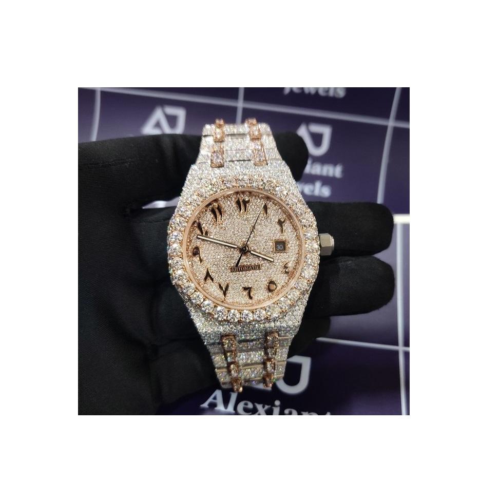 Cheap Price 41 MM Luxury Hip Hop Customized Moissanite Watch Pass Diamond Tester VVS Moissanite High Quality Iced Out Watch