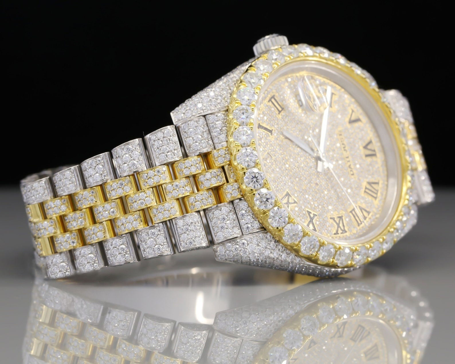 Best Quality Hot Selling Round Moissanite Diamond Hip Hop Jewelry Iced Out Luxury Automatic Mechanical Unisex Watch Manufacturer