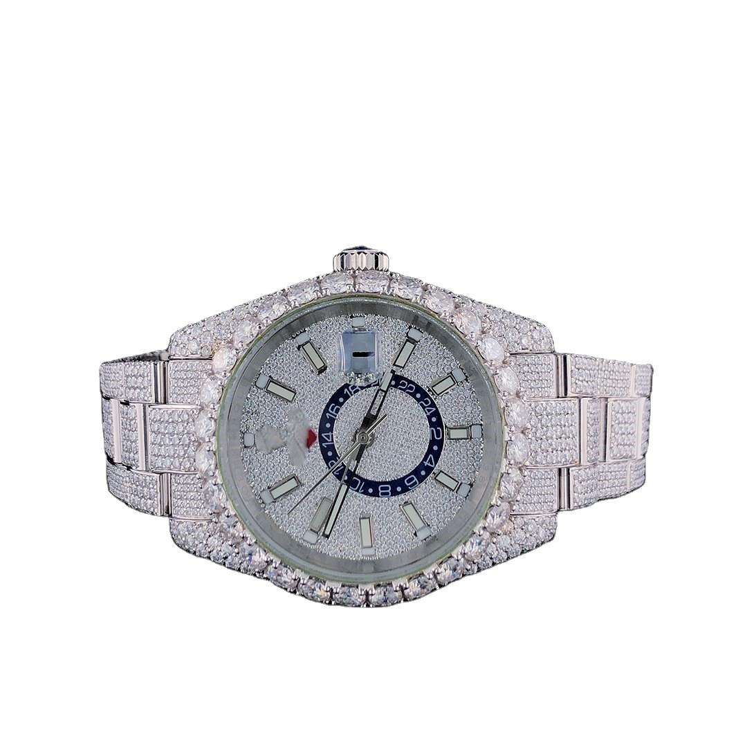 Real Moissanite Diamond Jewelry mechanical watches VVS Moissanite Watch Iced Out Watch For Men Women