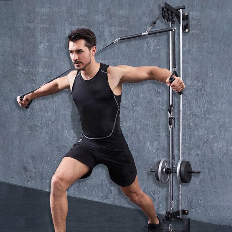 Home Sports Equipment Strength Training Lat Pulldown Attachment Pully Rope Trainer Gym Equipment Lat Pulldown Row Machine