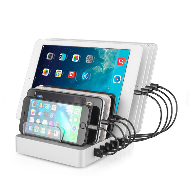 Mobile phone accessories 8-Port USB Charging Station QC 3.0 fast phone charger CE FCC Rohs listed for phone and more