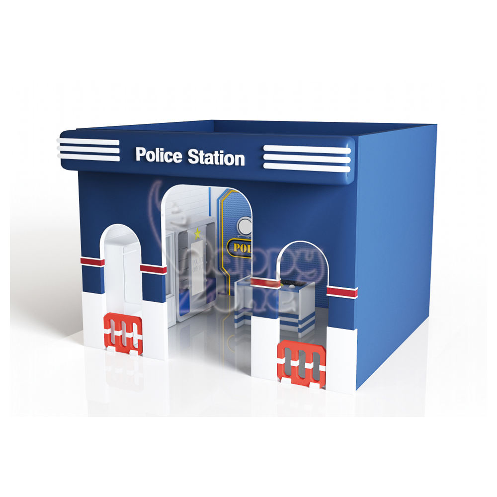 customized kids role play house police station mini town indoor play area indoor playhouse for children's playground