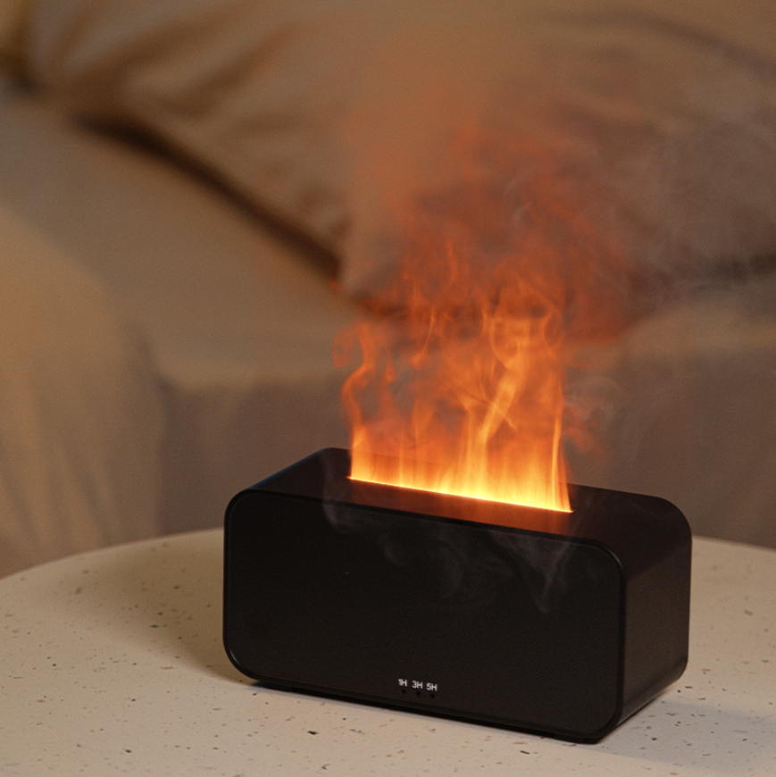 2024 New Released Luxury Home Decor 7-color simulation 3D 5v USB flame aroma humidifier essential oil fragrance diffuser