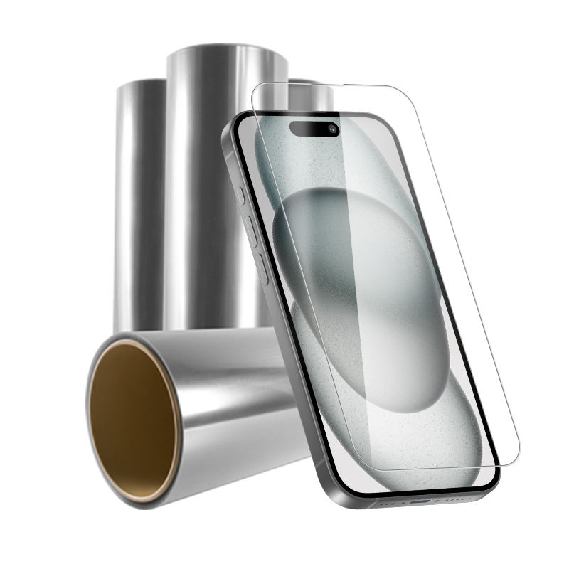 New Arrival Screen Protector Material Anti Shock Roll Material PVD Technology Anti Shock Screen Guard for Iphone 15 Pro Max