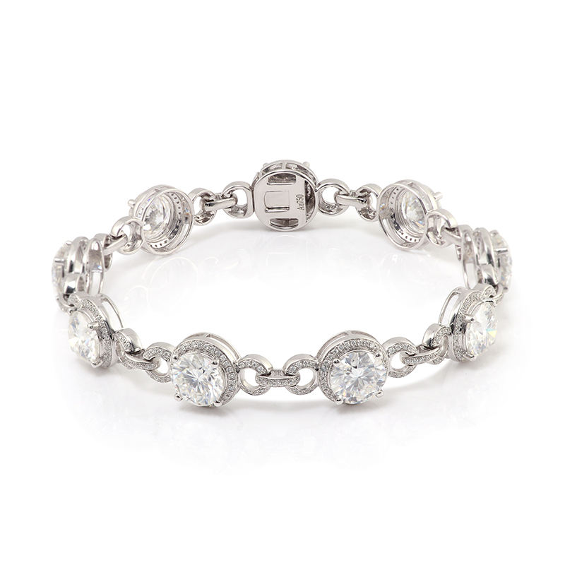 18K White Gold Moissanite Luxury Ladies Bracelet Wedding, Engagement or Party Anniversary Anniversary Couture Jewelry Gifts