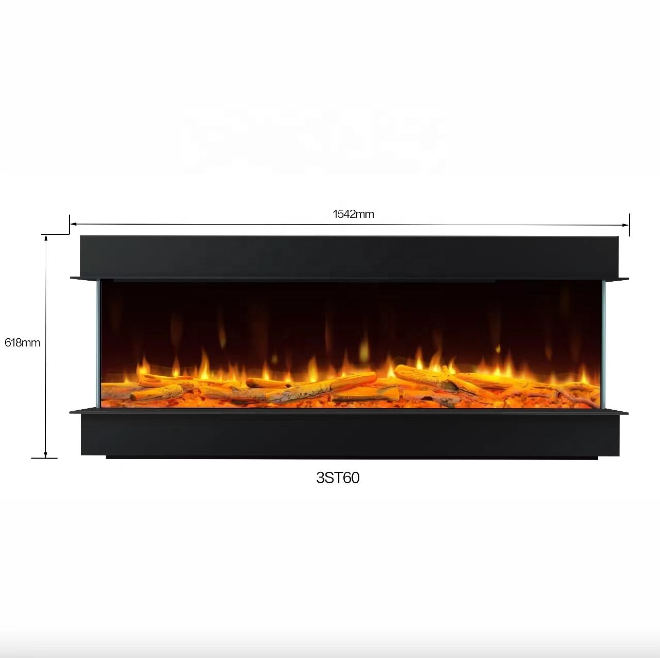 2024 New Hot sale Home Decorative Remote Control Wifi electric fireplace electric fireplace inserts