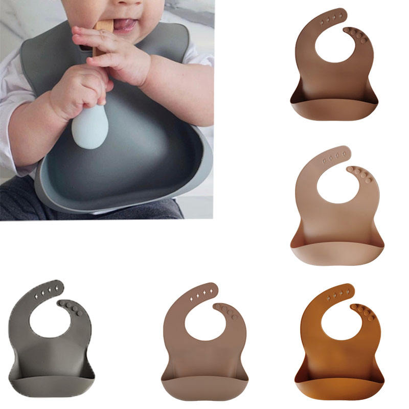 Baby Products 2019 Trending Waterproof Silicone Baby Bib For Newborn Feeding