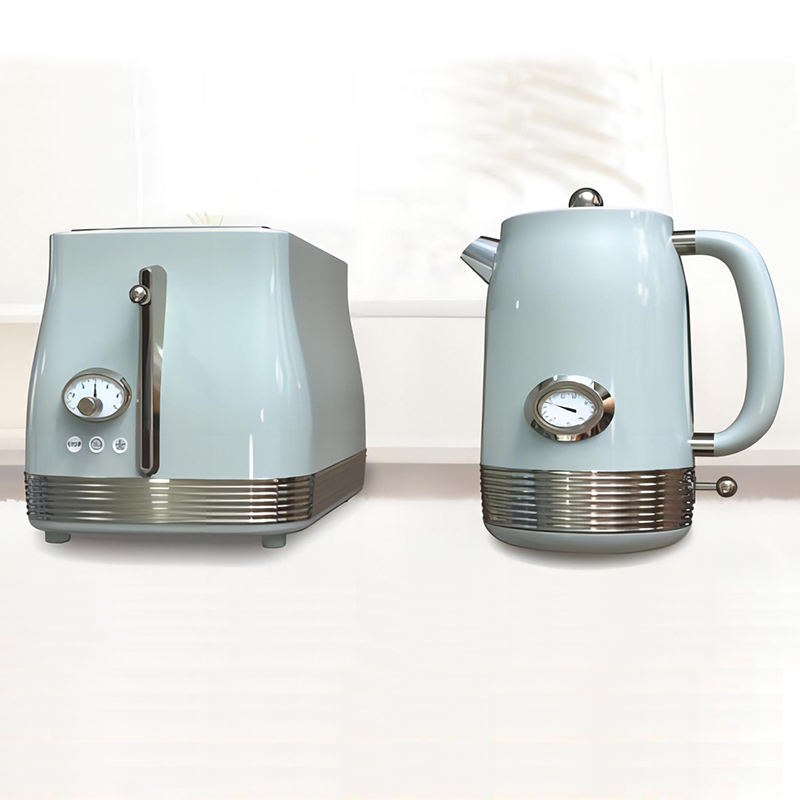 OEM New Design Home Appliances 1.7L Electric Kettles and 2 Slices Toaster Set Safety BPA-Free Toaster and Kettle