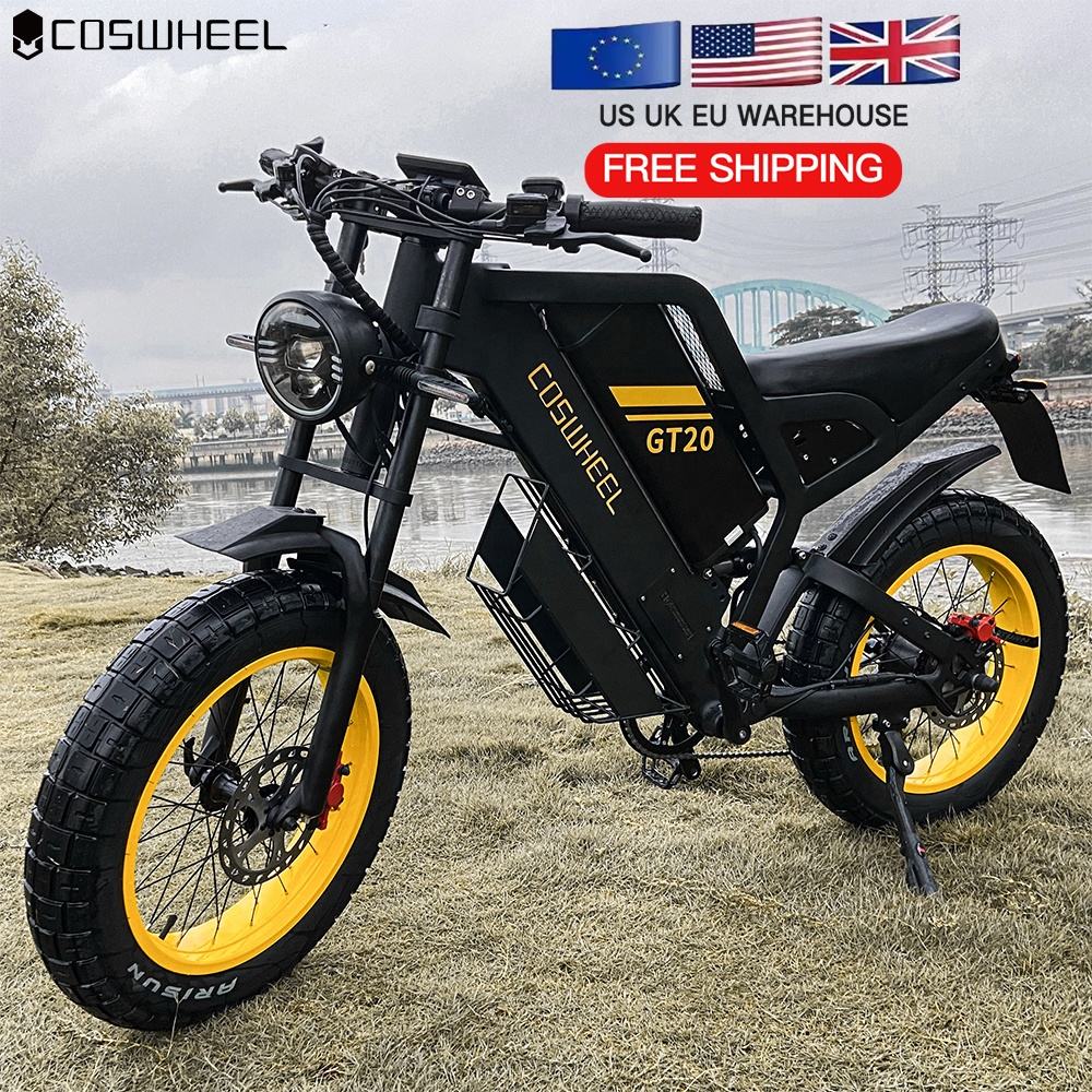 COSWHEEL Hot Sale GT20 Electric Bike Super Power 1500Watt Dirt Ebike Electric Off Road Electric Bicycle EU UK US Warehouse