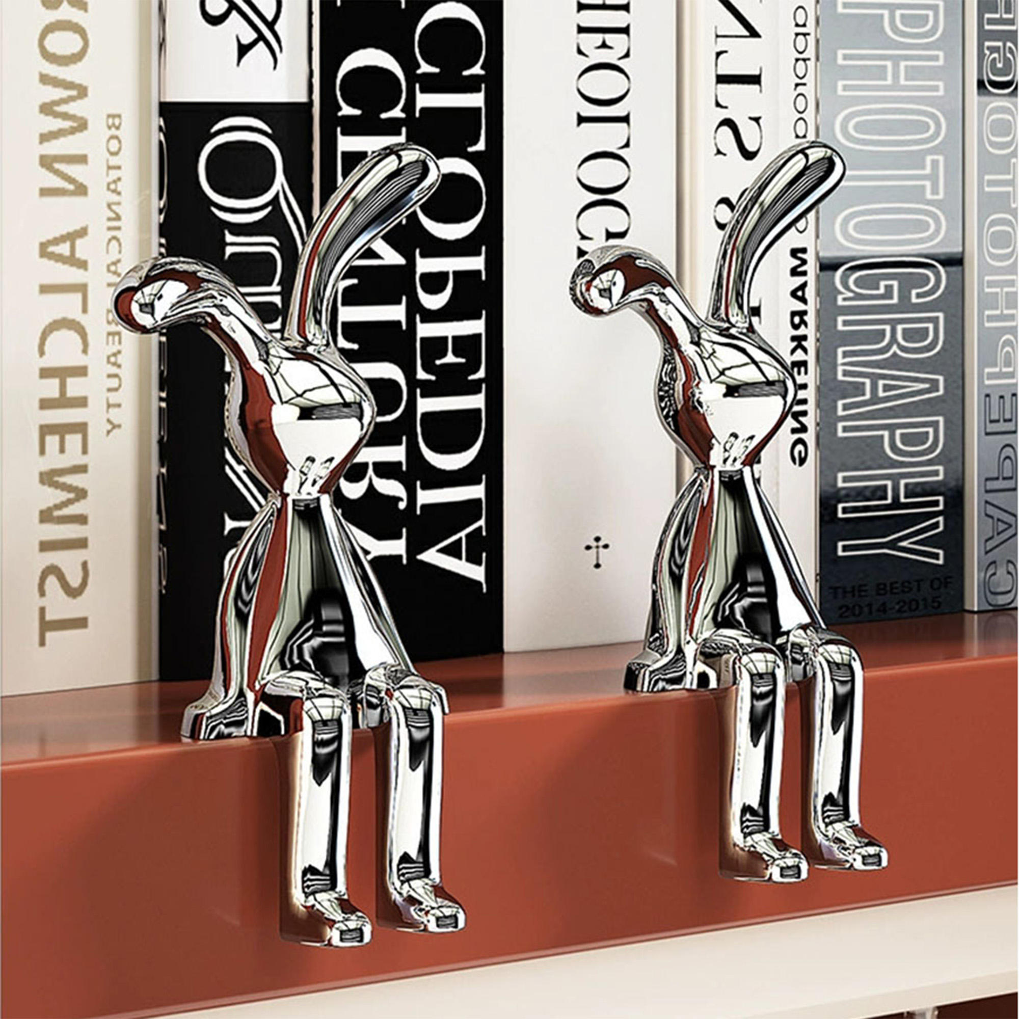 Hot Selling Luxury Living Room TV Cabinet Decor Creative Cartoon Rabbit with Long Ear Knick-Knacks for Home & Gift Use