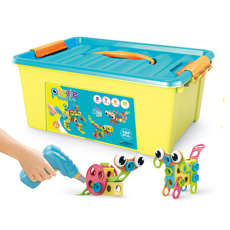 191 PCS DIY Construction Blocks Set Preschool STEM Toys Gift for Children