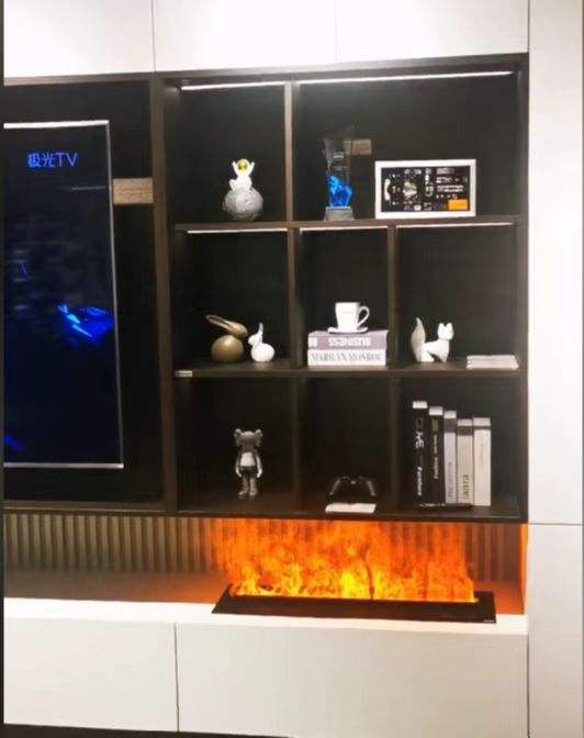 Insert 3d Decor Atomization Steam Electric Fireplace Humidifier Water Vapor flame remote control Black Electric Fireplaces