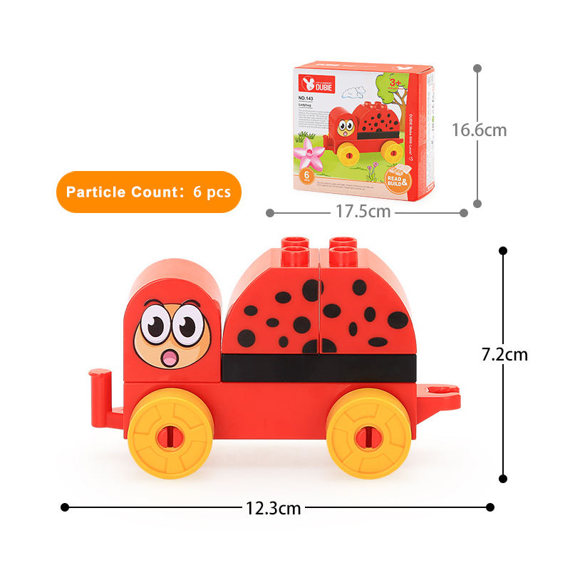 2024 New Children's Puzzle Assembly Block Toys Insect Toys Animal Small Large Particle DIY Decoration New Year Gift For Kids