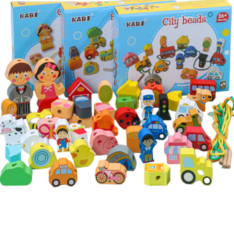 3Sets Wooden Educational Toys Shape Color Sorting Preschool Stacking Blocks Toddler Puzzles Toys for Motor Skills Children Toys