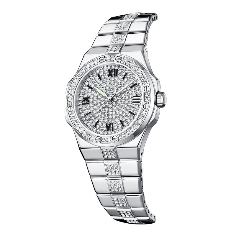 Sicgem Fashion Jewelry New Design VVS Clarity Moissanite Diamond Watch Round Shape Ice Out Moissanite Watch