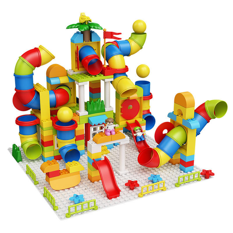 Compatible 9067 Tubes Experiment Set Big Blocks Teaching Aids Construction Early Educational Toys For children