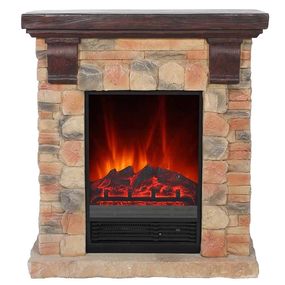 European Indoor brick decor led electric fireplaces prices with MgO mantel shelf surround for home appliances