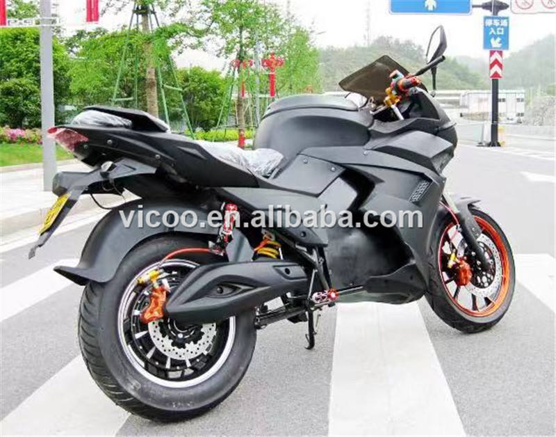 High Speed Lithium Battery Operated Two Wheel Racing Electric Motorcycle 3000W for Adults