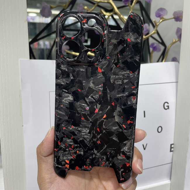 High-End forged carbon fiber Suction Phone Case Protective New Case for iPhone 14 Pro Max Popular Mobile Phone Accessory