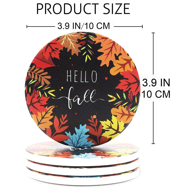 Ceramic Coaster China Import Items Decor For Home Home And Kitchen Appliances With Cork Backing Promotional Items