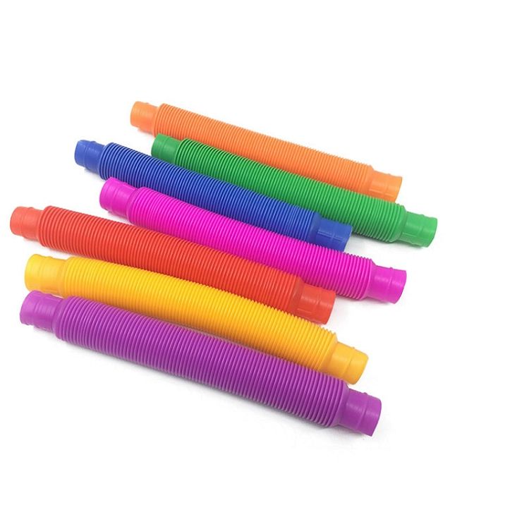 High Quality Children vent pressure toys telescopic bellows toys color stretch tube fun telescopic tube