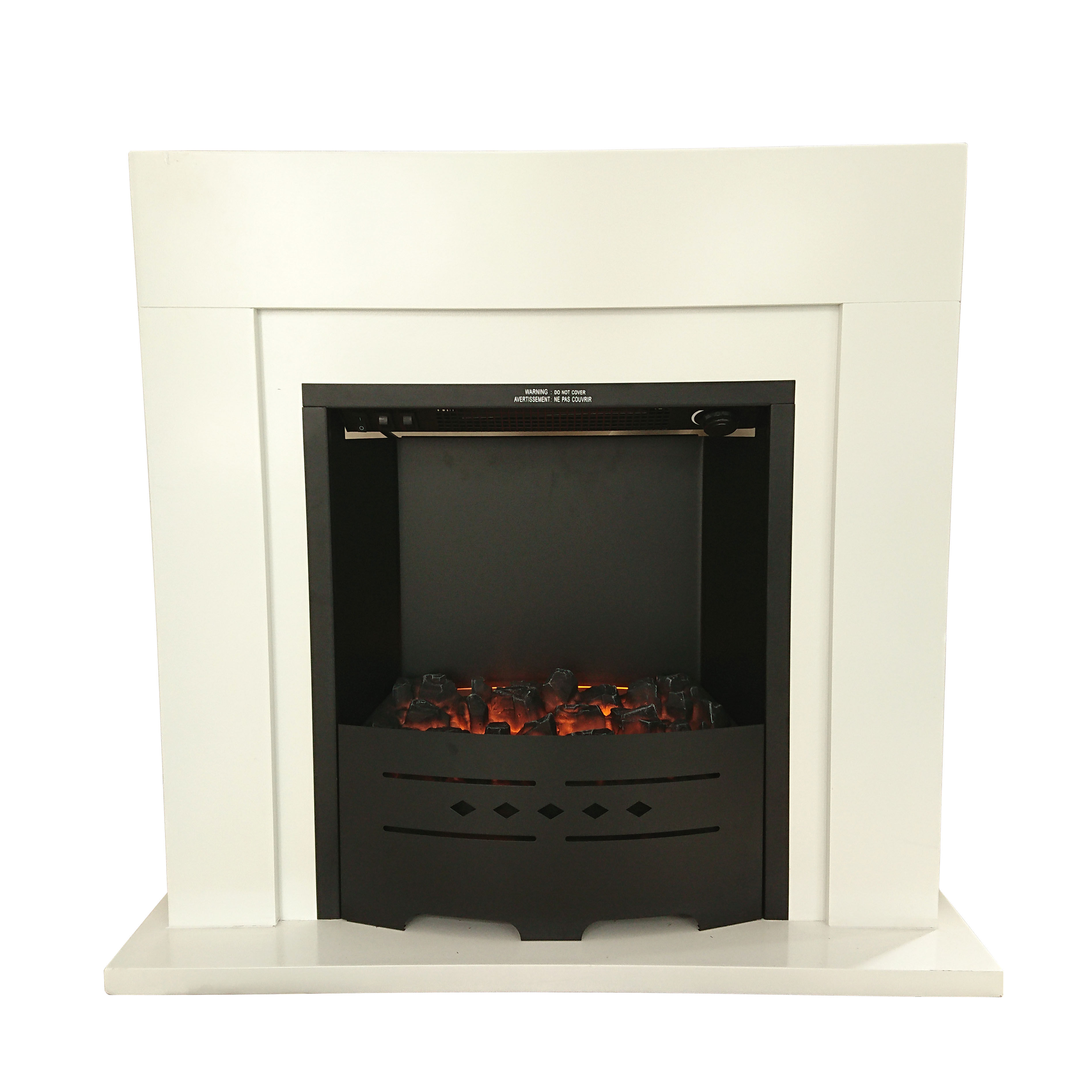 Home Decor LED Electric Wall Mounted Fireplace Heater With Remote Control