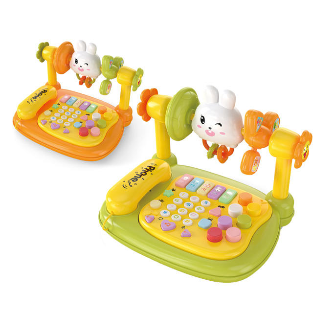 Multi functional toys for children's early education carousel music telephone cute sound and light music storytelling kid toy