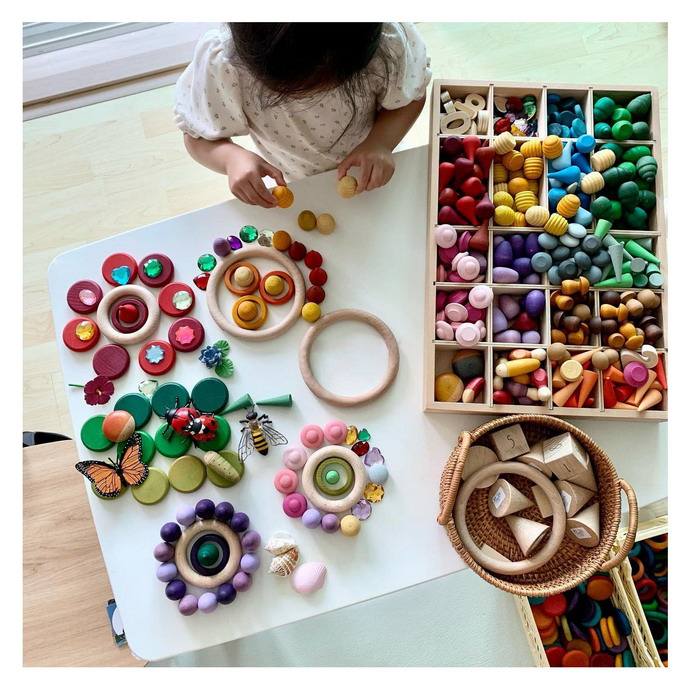 2022 Loose Parts Dropshipping Toy Montessori Educational Wooden Wood Toys For Kids Baby