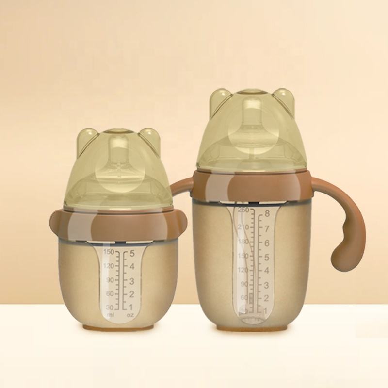 Baby Handle Water Bottle And No Leakage Learning Drinking Sippy Cups Children's Drinking Straw Cup Anti Choking For toddlers