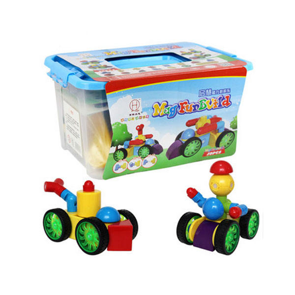 2023 Hot Sale Plastic Diy Building Toys Model Assembly Blocks Train For Children