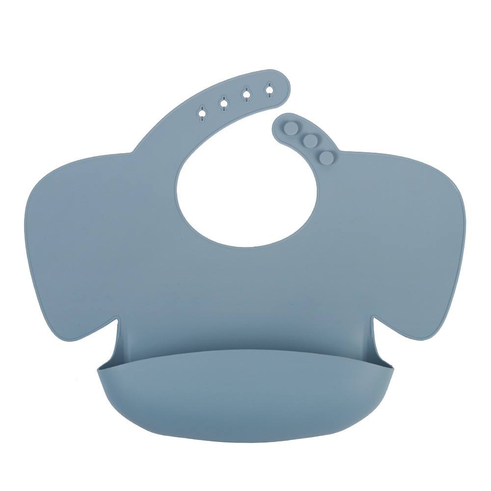BPA Free Waterproof Silicone Bib With Food Catcher Wholesale Feeding Supplies Baby Silicone Bibs