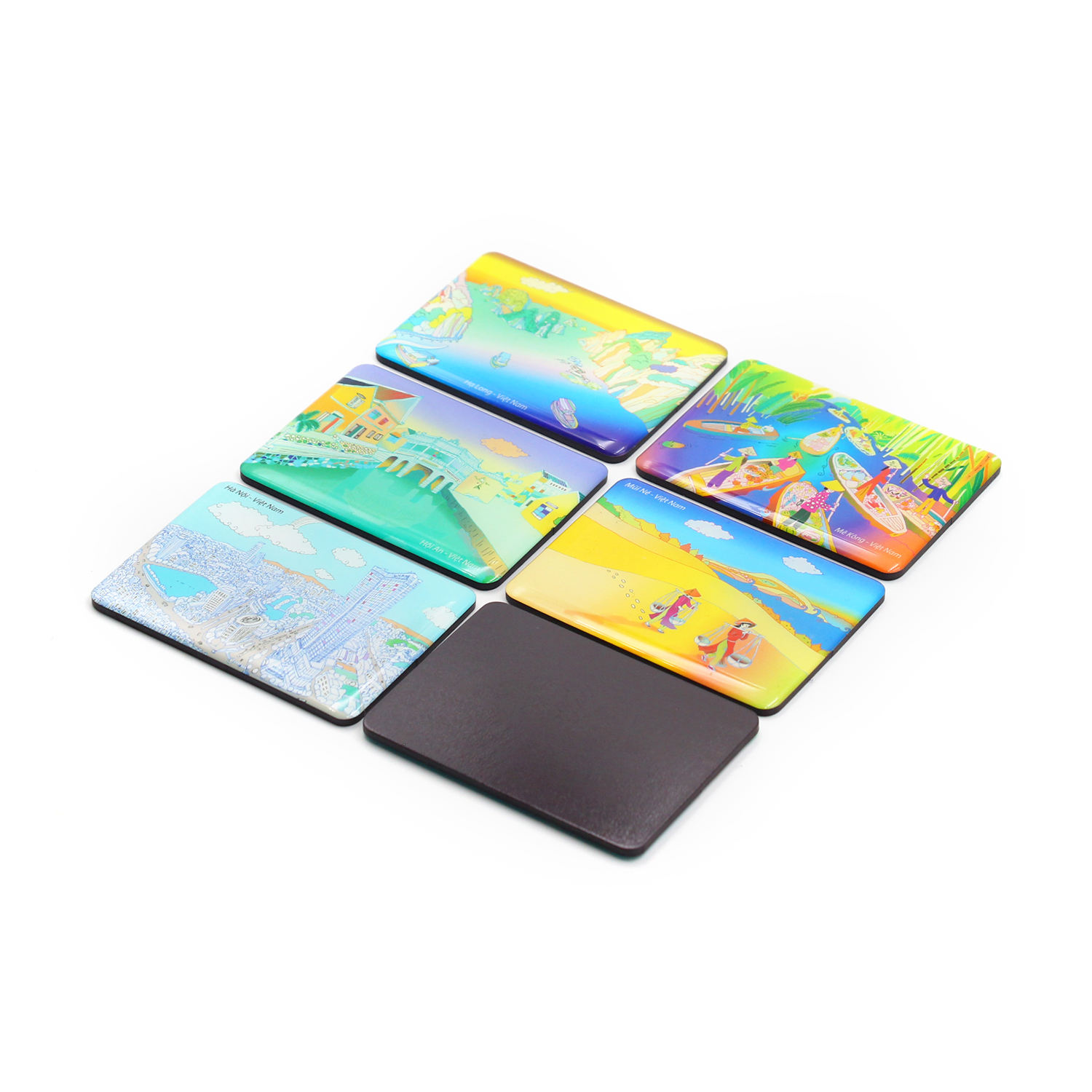 Home Kitchen Decor Gift City Tourist Fridge Magnet Custom Size Shape Resin Epoxy Fridge Magnet Souvenir For Fridge