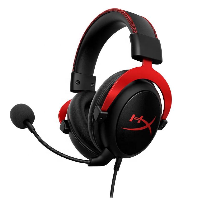 FOR HYPER X Cloud II Black and Red Virtual 7.1 Channel With Gaming Headset Sound Card Wired Headphones For PC Play Station 4/5