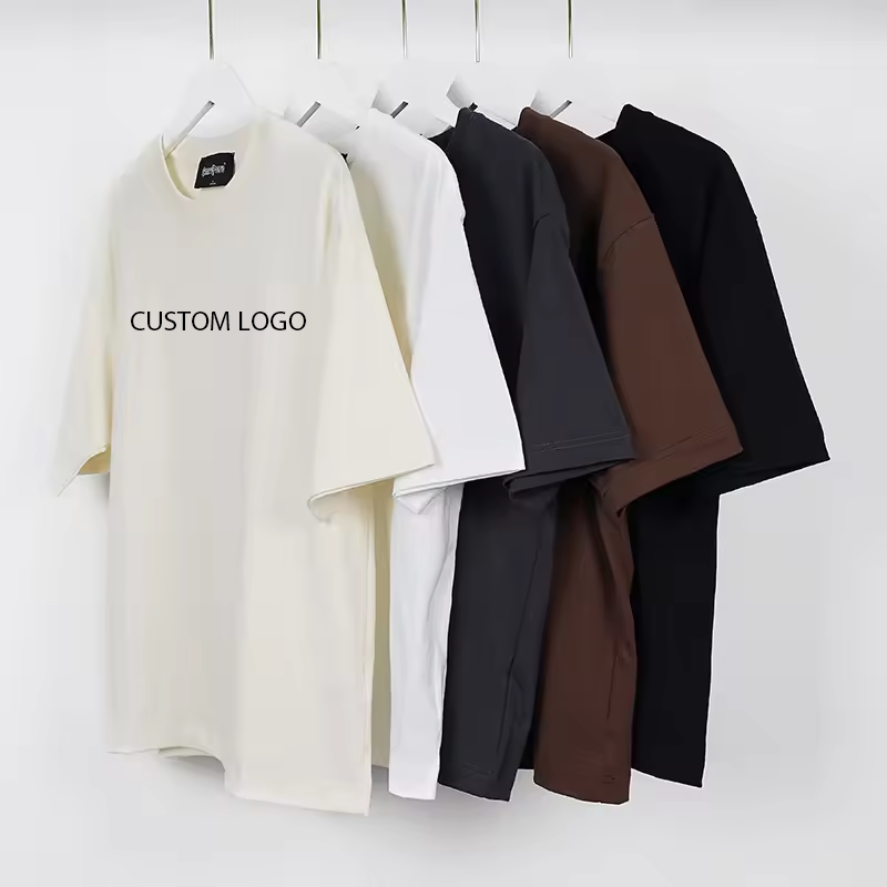 Men T Shirt Manufacturer High Quality 100% Cotton Unisex Graphic Puff Print Heavyweight Oversized Blank For Custom Men T Shirt 