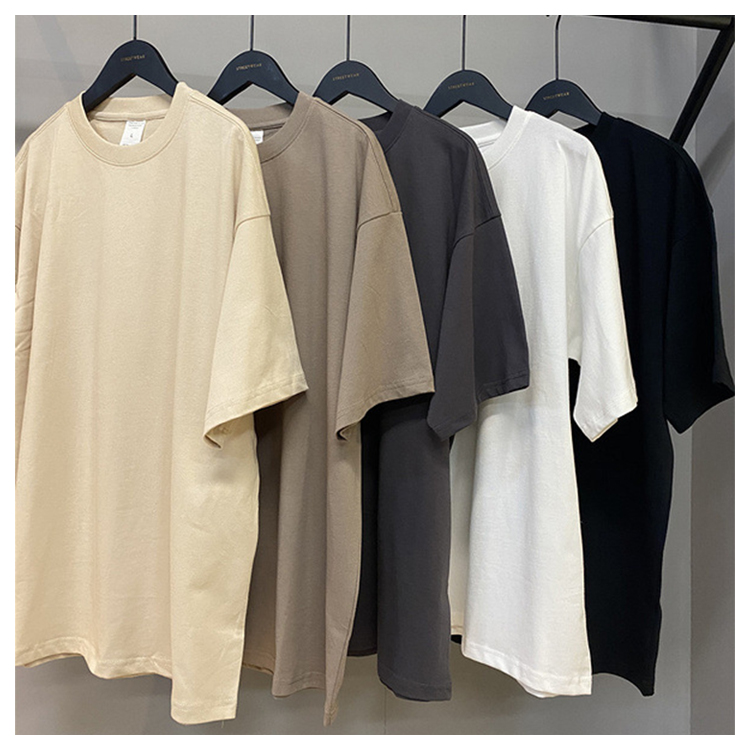 Heavyweight 100% Cotton Plain Puff Print Custom Graphic Mens Oversized T Shirts For Men Printing Blank White Men's T-shirts 