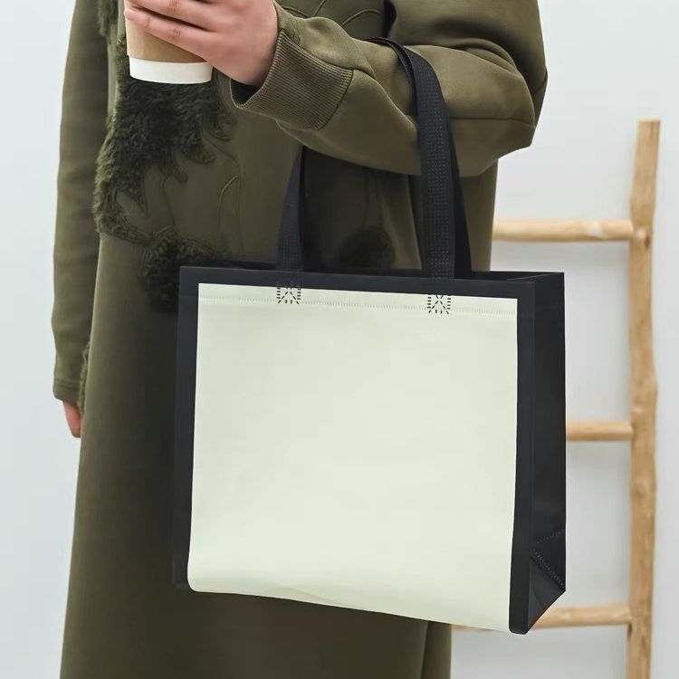 Custom Eco-friendly Nonwoven Bag Laminated Non Woven With Logo Advertising Shopping T-shift Bags 