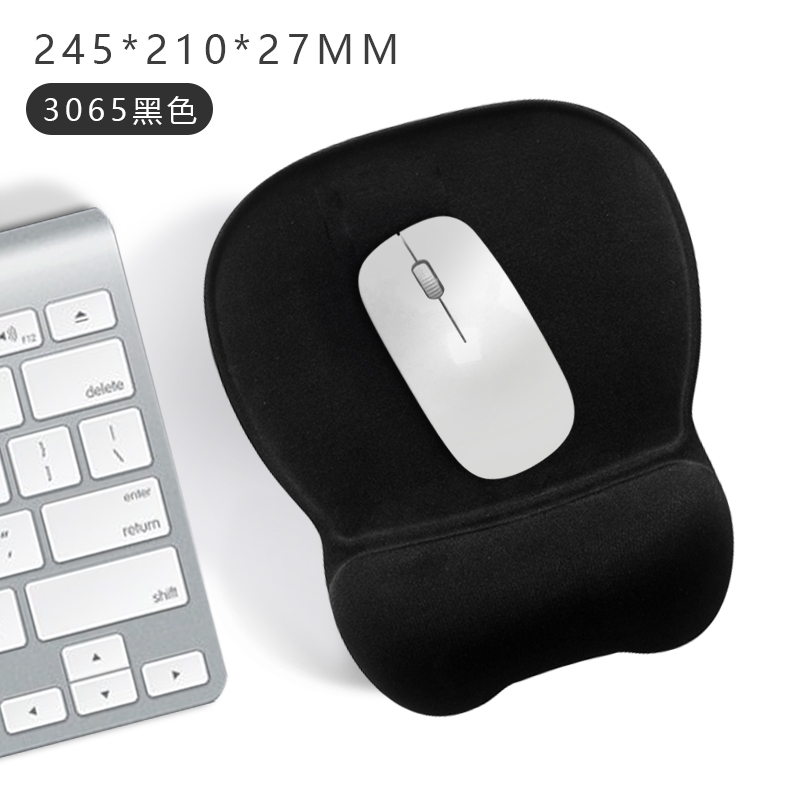 Memory Foam Wrist Mouse Pad Wholesale Pure Black Office Gift Wrist Mouse Pad 
