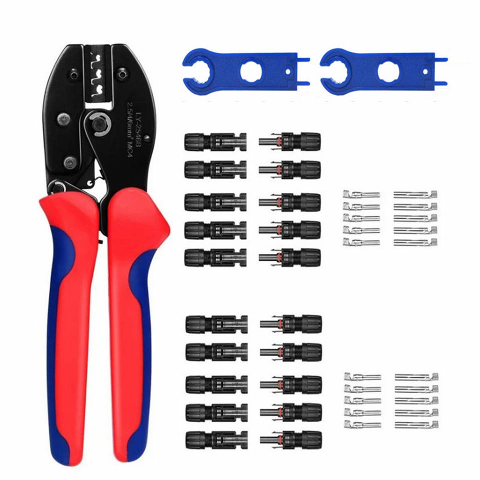 Photovoltaic Crimping Pliers Electricians Tools Set 2.5 4 6mm2 Ly-2546b Solar Panel Crimping Tool Kit 