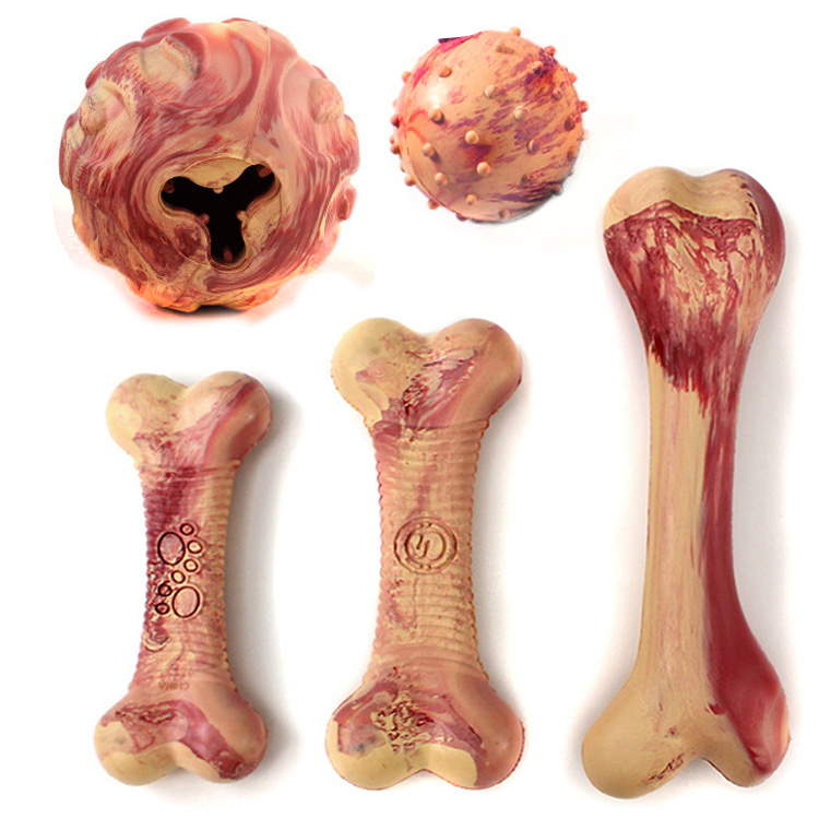 Pet Chew Toys 499 Moq Customizable Colors Pet Chew Toys Natural Rubber Dog Food Dispenser Rubber Toy Durable Rubber 