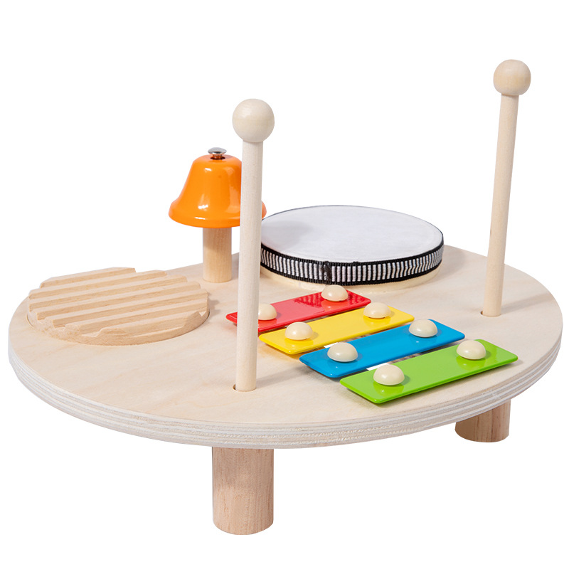 Wholesale Early Educational Multi-functional Music Toy Children Montessori Knocking Game Wooden Musical Instrument Toys For Kids 