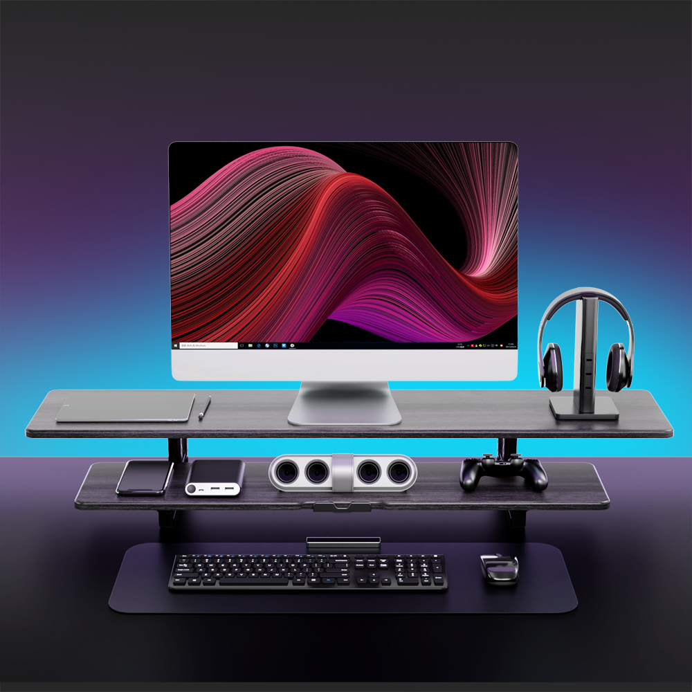 Keypoint Oem Computer Stand Lcd Studio Usb Pc Studio Computer Laptop Monitor Stand Dual Adjustable Computer Desk 