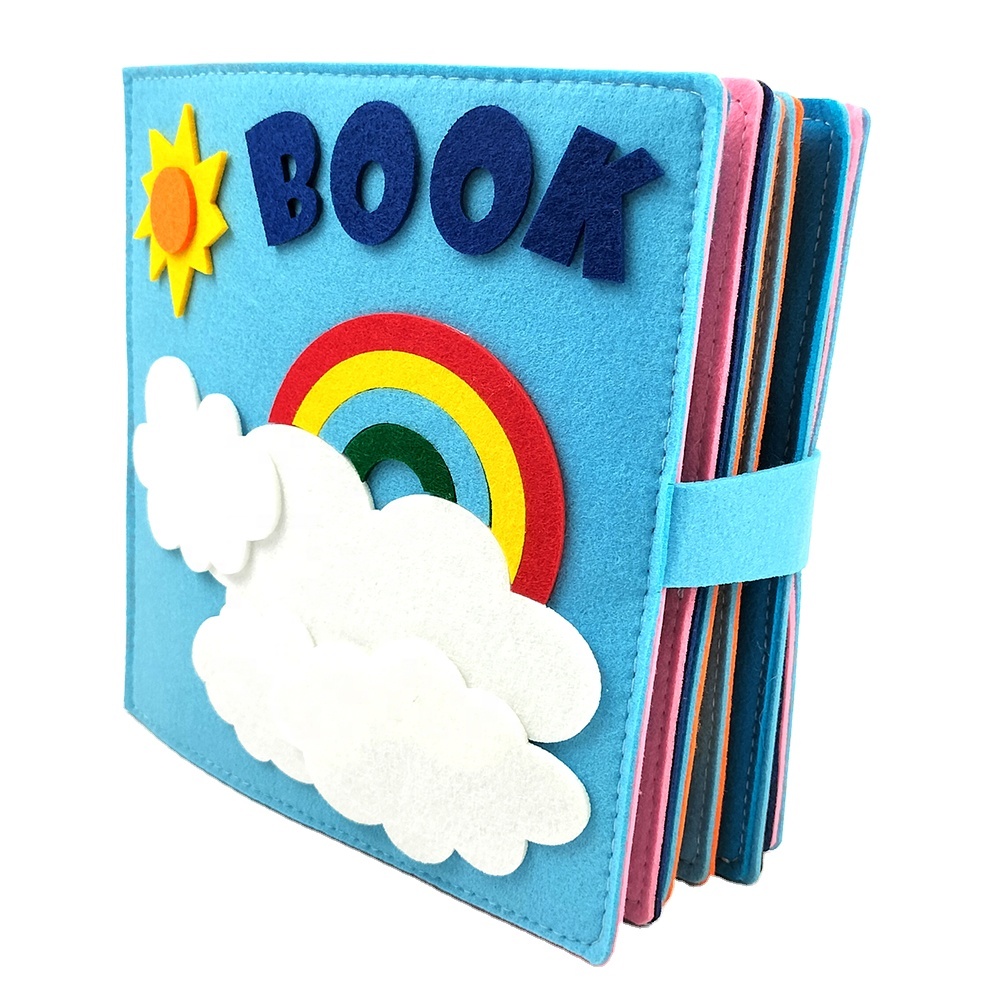 Hot Sale Hebei Felt Cloth Montessori Educational Learning Study Busy Quiet Story Book For Toddlers Baby Kid Children Toy Product 