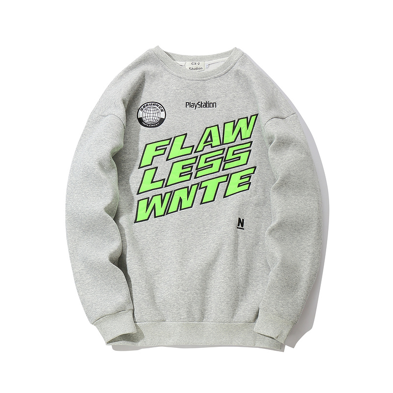 Bulk Customized Embroidered Letter Crewneck Men Plain Color 100% Cotton Sweatshirt Soft Breathable Modern Fashion Casual 