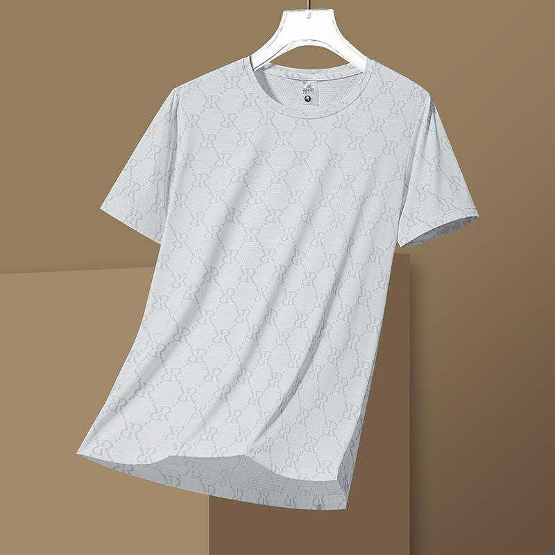 New Summer Trend Blend Quick Dry Wholesale Round Neck Men's Fitness T-shirts Custom Plain T-shirt 