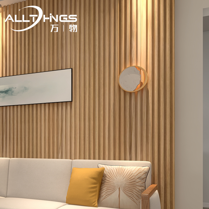 Free Sampls Modern Fashion Villas Hotels Waterproof Wallpaper Living Room Grille Pvc Wpc Wall Panel Interior 