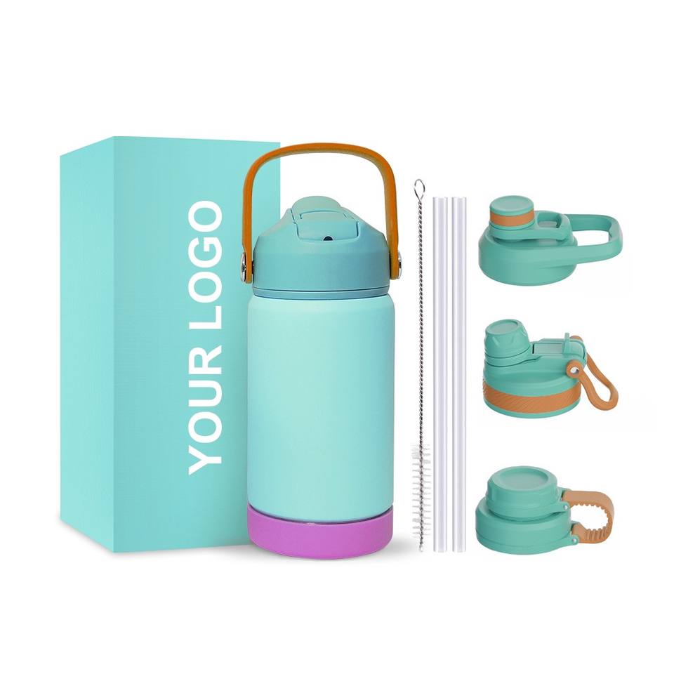 Eco-friendly Factory 12oz/350ml Kids Water Bottle Stainless Steel Kids Sport Bottles With Leak Proof Lid 