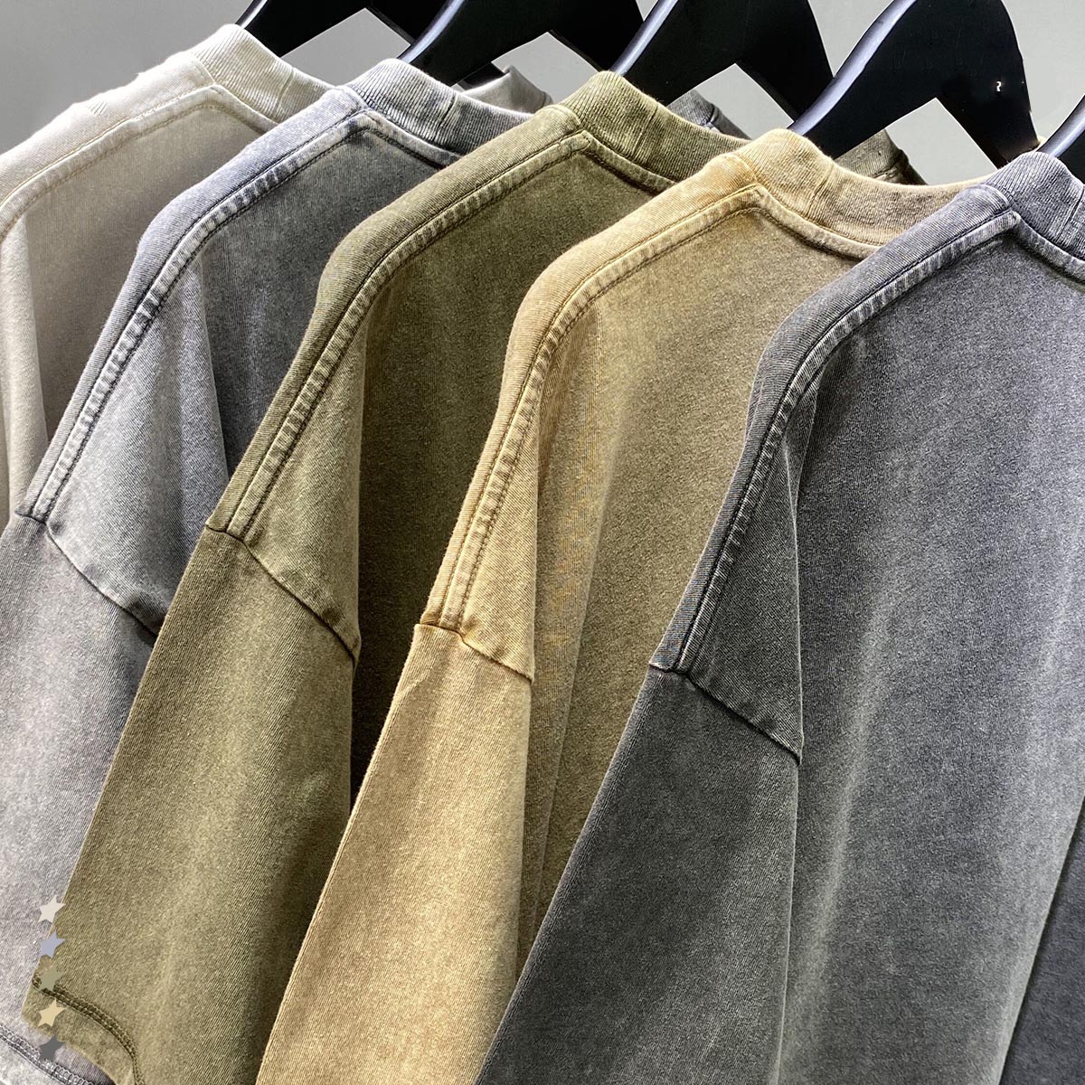 T Shirt For Men Custom Style Fashion Loose Size High Street Wear Oversized Embroidery Printing Acid Wash T Shirt Men's T-shirts 