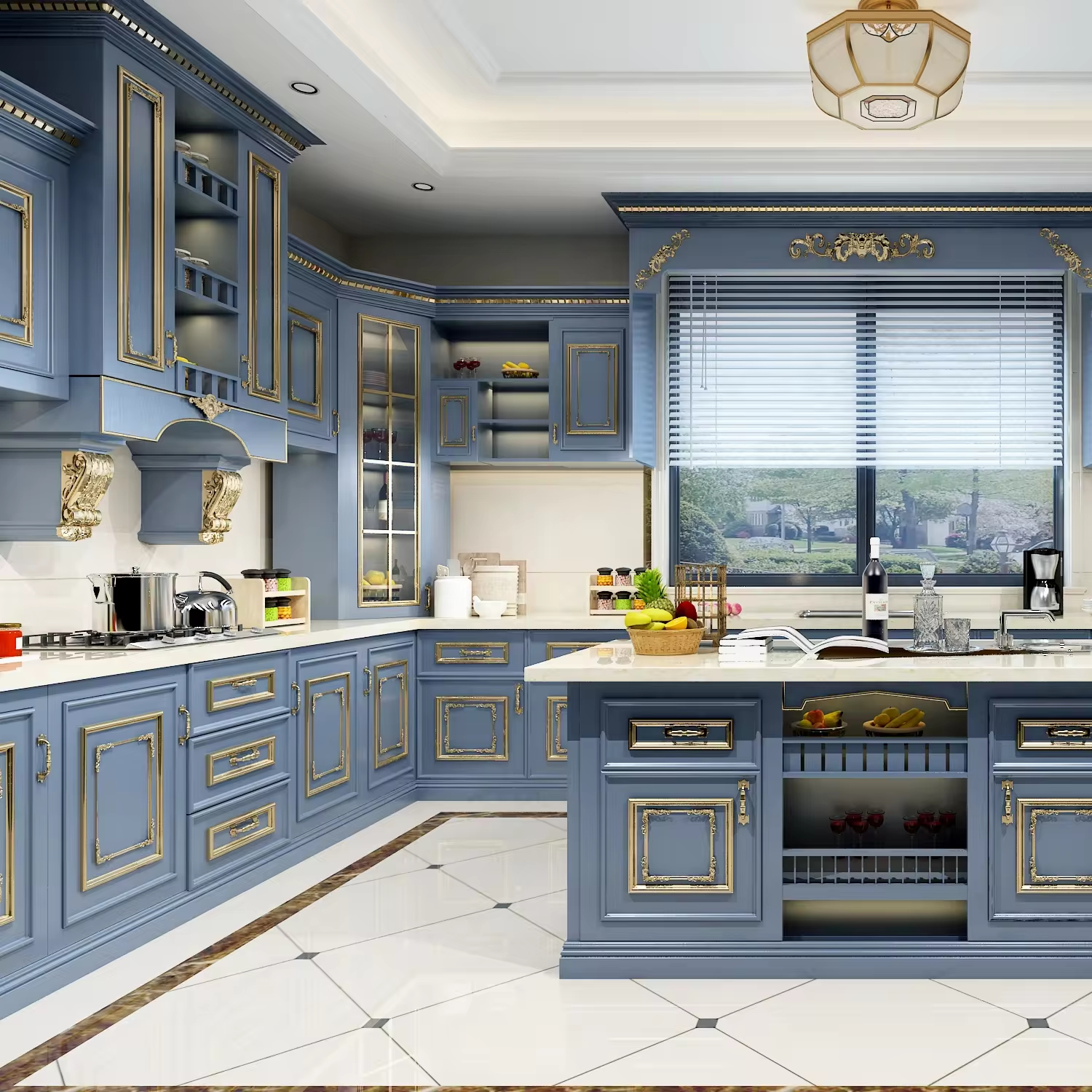 Modern Kitchen Furniture Luxury Wooden Model Complete Kitchen Cabinet Set 