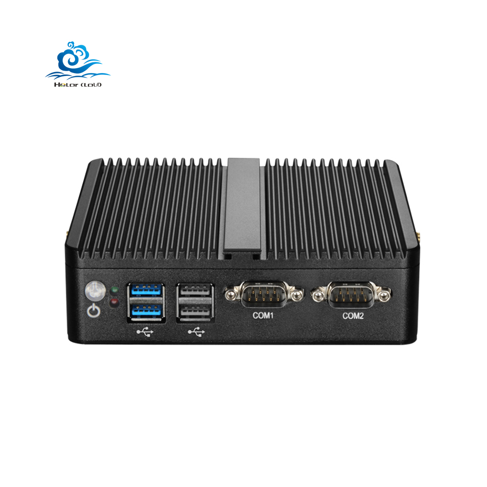 Helorpc Industrial Fanless Portable Mini Pc Computer With 3215u Ce-leron Linux Ddr3l 4gb Dual Nic 2 Rs232 H-d Vga 4 Usb Minipc 